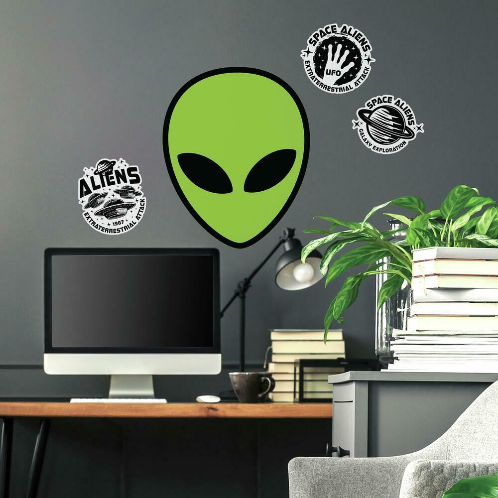 Alien Martian Peel and Stick Giant Wall Decals Wall Decals RoomMates   