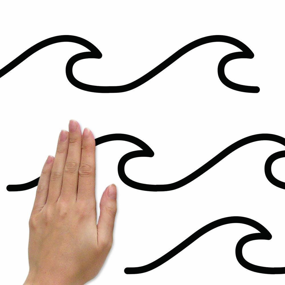 Simplistic Waves Peel and Stick Wall Decals Wall Decals RoomMates   