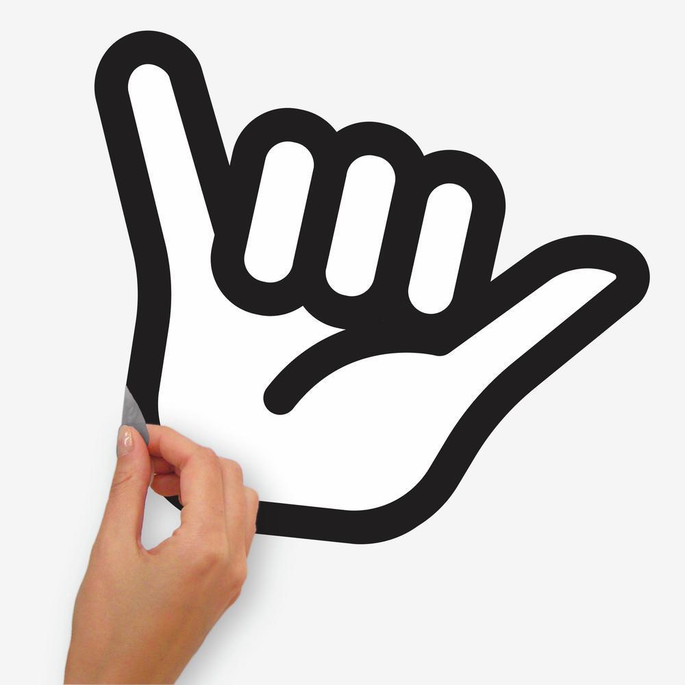 Peace Hand Dry Erase Peel and Stick Giant Wall Decals Wall Decals RoomMates   
