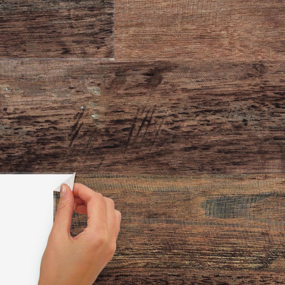 Distressed Barn Wood Plank Peel and Stick Wall Decals Wall Decals RoomMates   