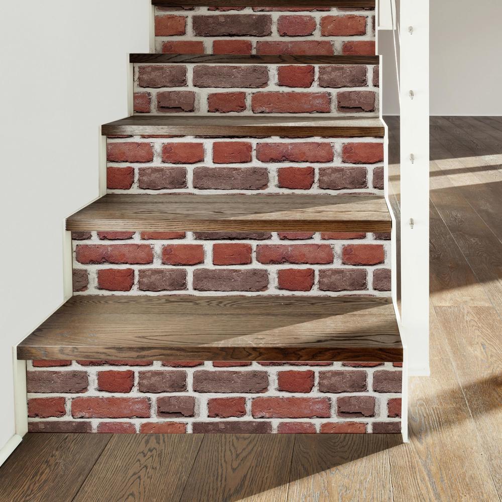 Red Brick Peel and Stick Giant Wall Decals Wall Decals RoomMates   
