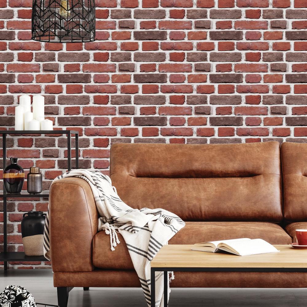 Red Brick Peel and Stick Giant Wall Decals Wall Decals RoomMates   