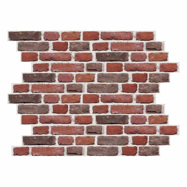 Red Brick Peel and Stick Giant Wall Decals Wall Decals RoomMates   