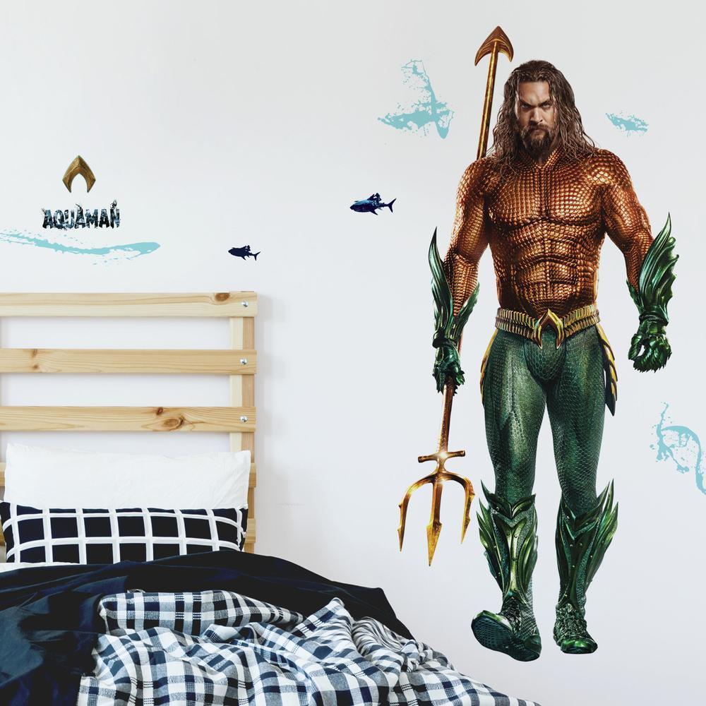 Aquaman Peel and Stick Giant Wall Decals Wall Decals RoomMates   