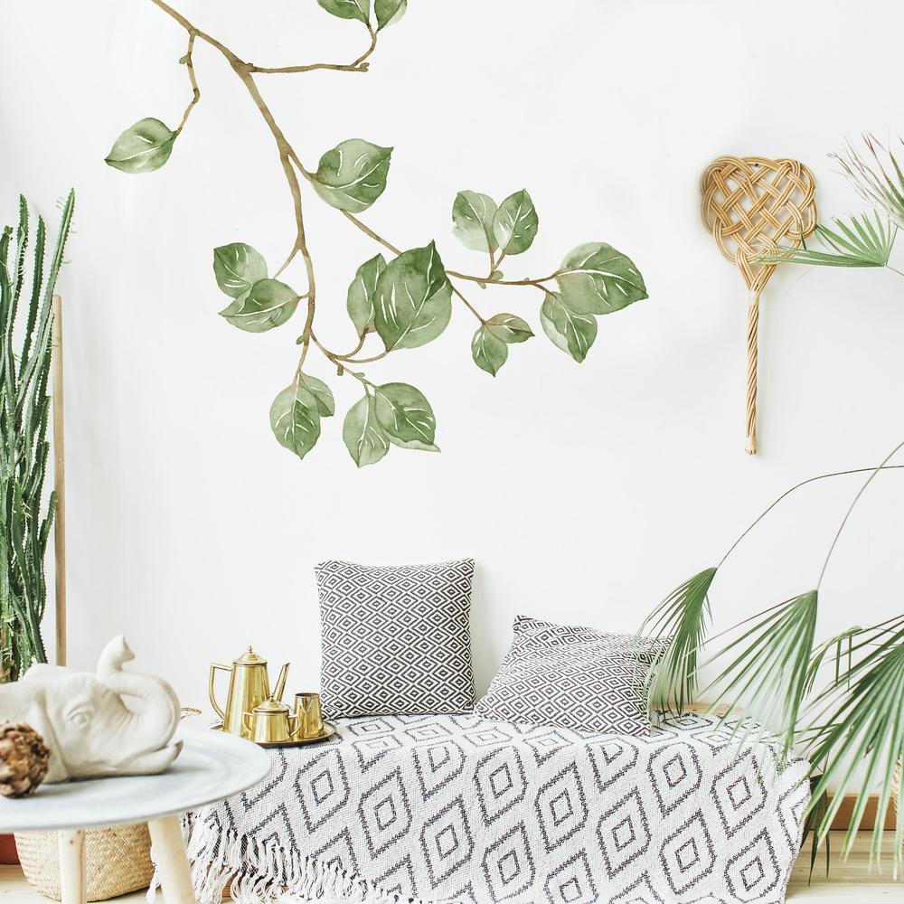 Leaf Twig Peel and Stick Giant Wall Decals Wall Decals RoomMates   