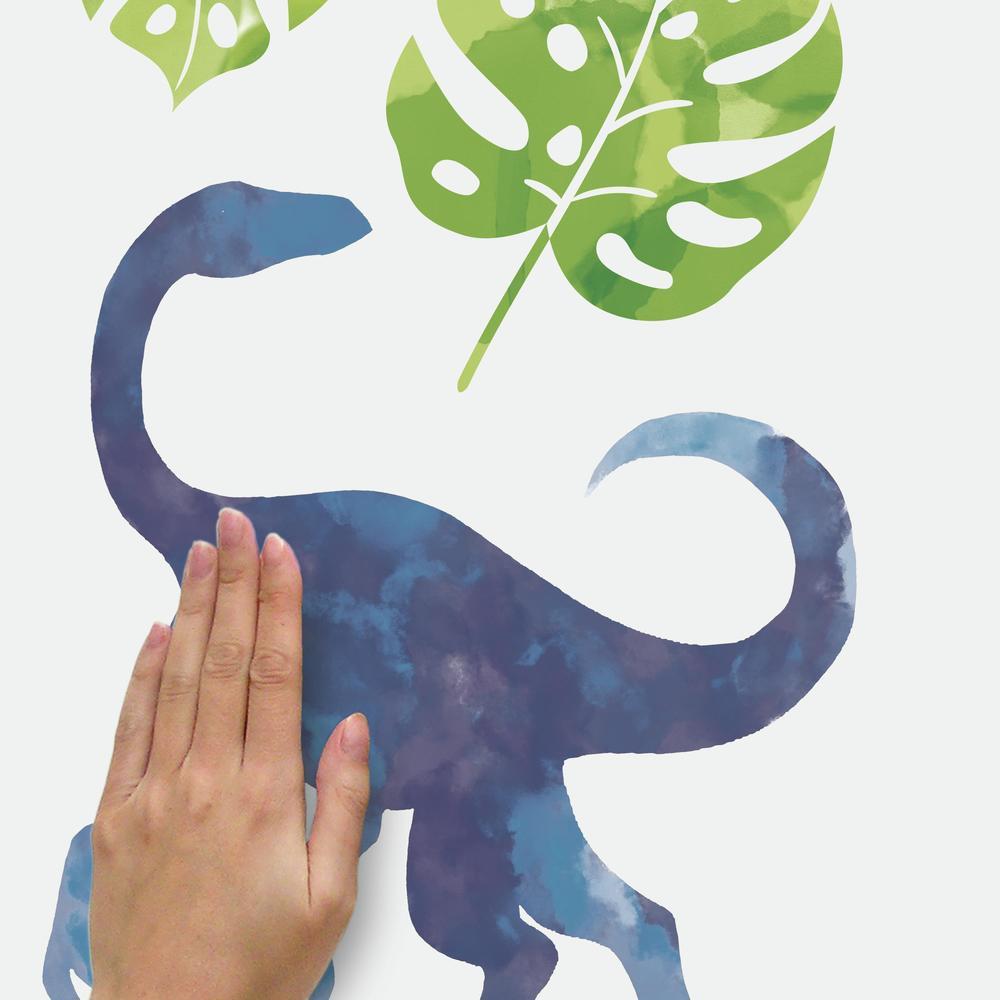 Watercolor Dinosaur Peel and Stick Wall Decals Wall Decals RoomMates   