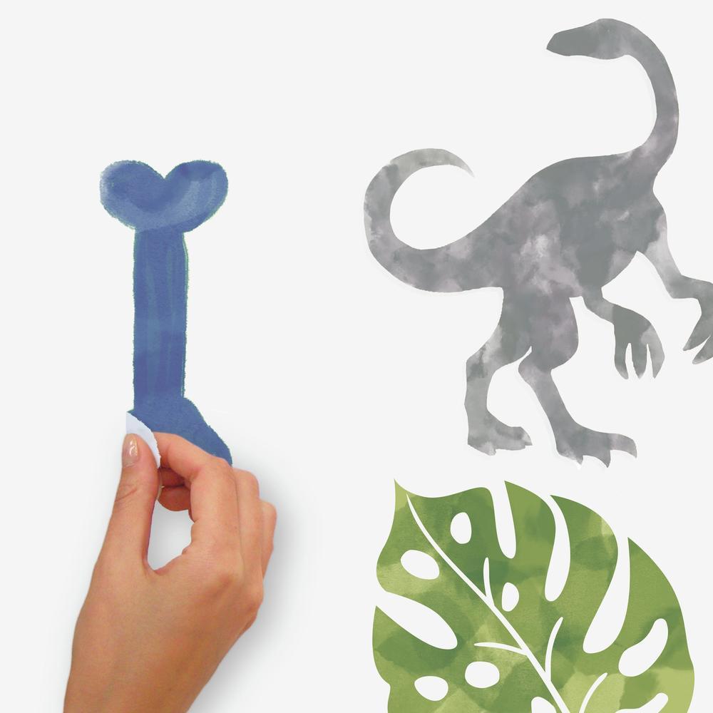 Watercolor Dinosaur Peel and Stick Wall Decals Wall Decals RoomMates   