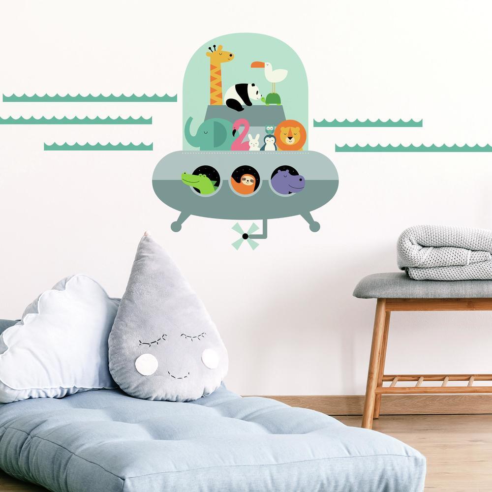 Animal Underwater Expedition Peel and Stick Giant Wall Decals by Andy Westface Wall Decals RoomMates   