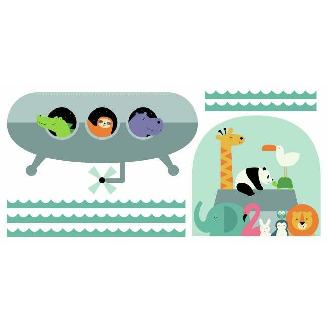 Animal Underwater Expedition Peel and Stick Giant Wall Decals by Andy Westface Wall Decals RoomMates   