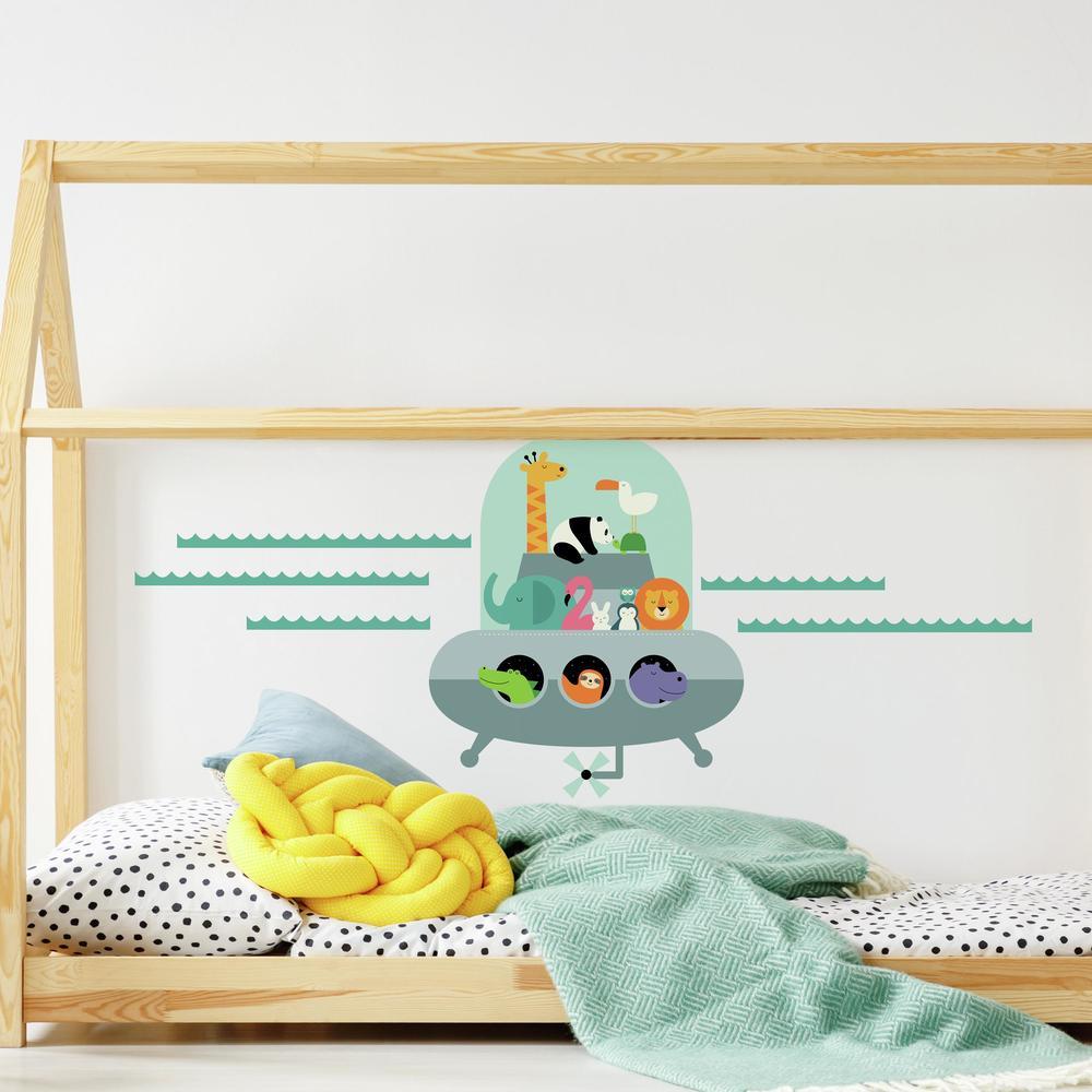 Animal Underwater Expedition Peel and Stick Giant Wall Decals by Andy Westface Wall Decals RoomMates   