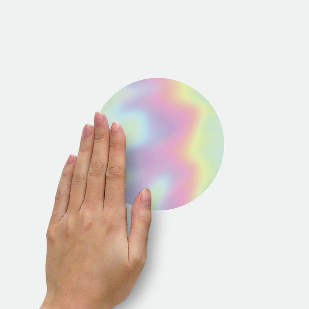 Holographic Circle Peel and Stick Wall Decals Wall Decals RoomMates   