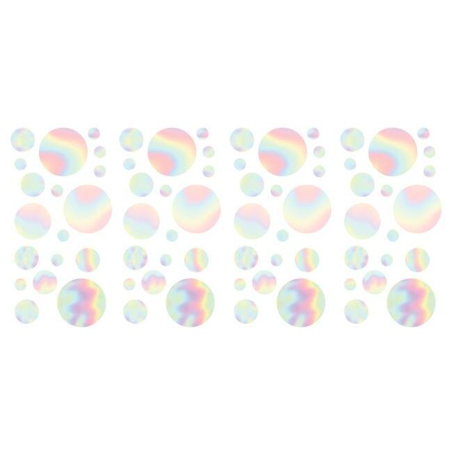 Holographic Circle Peel and Stick Wall Decals Wall Decals RoomMates   