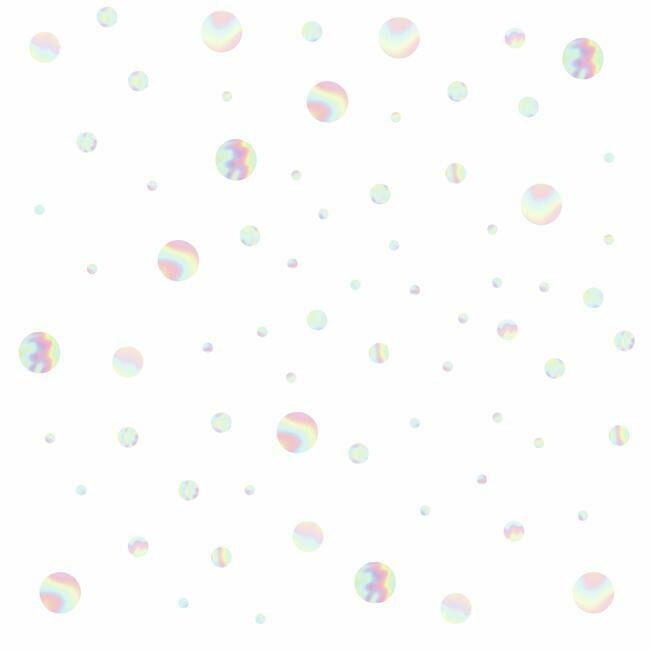 Holographic Circle Peel and Stick Wall Decals Wall Decals RoomMates   