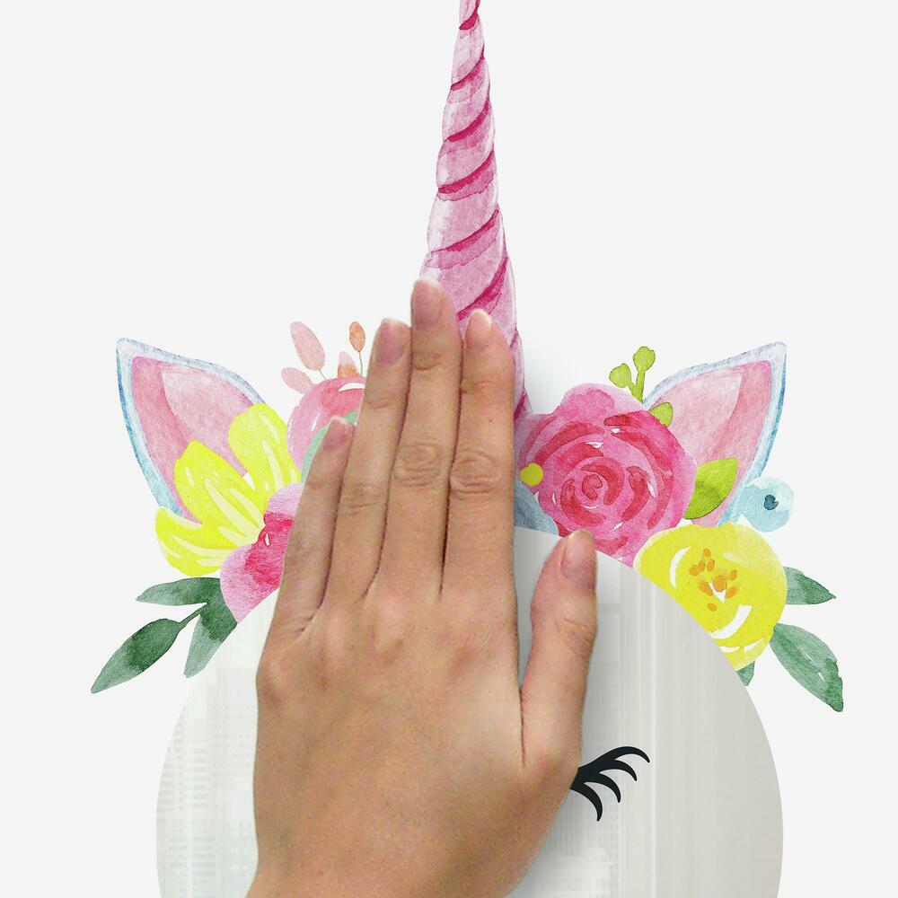 Floral Unicorn Mirror Wall Decals Mirrors RoomMates   
