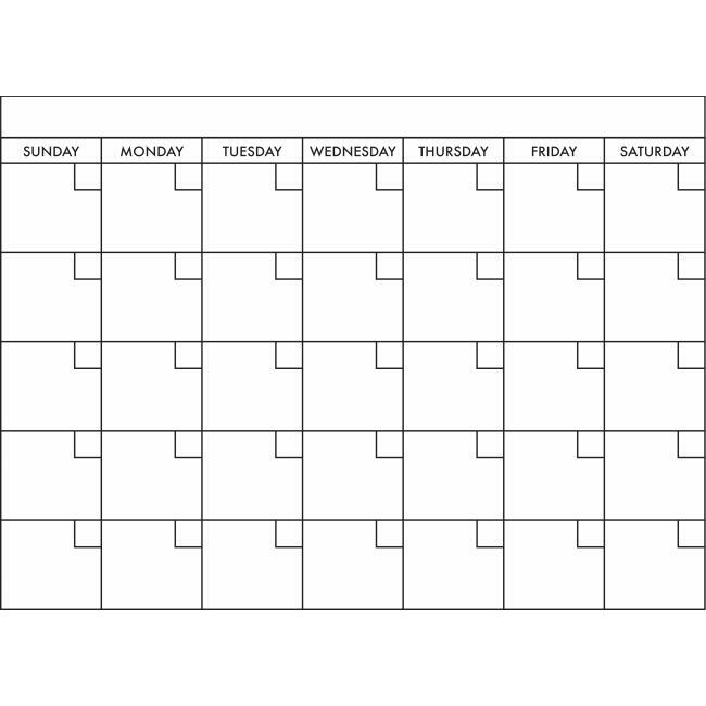 Basics Dry Erase Calendar Peel and Stick Giant Wall Decal Wall Decals RoomMates   