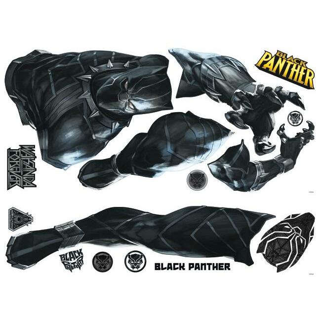 Black Panther Peel and Stick Giant Wall Decals Wall Decals RoomMates   