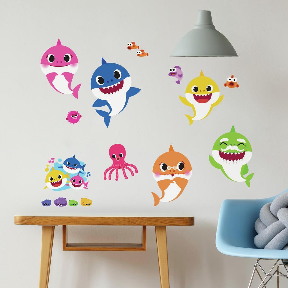 Baby Shark Peel and Stick Wall Decals Wall Decals RoomMates   