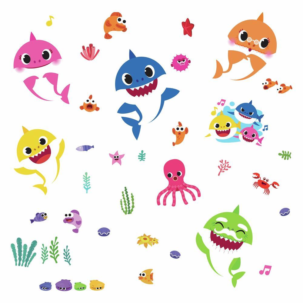 Baby Shark Peel and Stick Wall Decals Wall Decals RoomMates   
