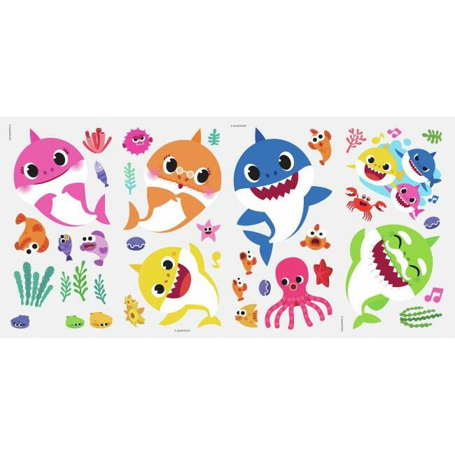 Baby Shark Peel and Stick Wall Decals Wall Decals RoomMates   