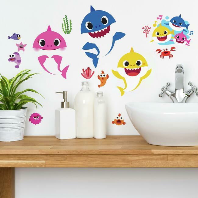 Baby Shark Peel and Stick Wall Decals Wall Decals RoomMates   