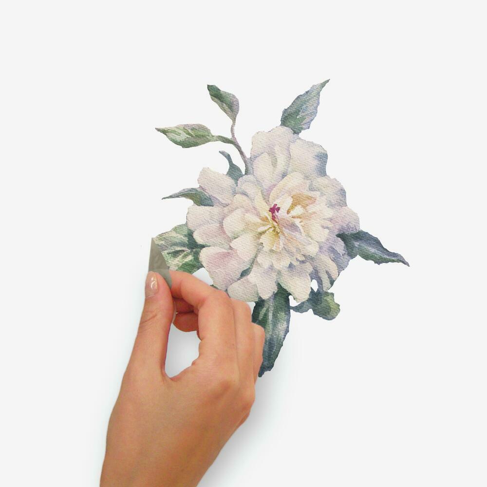 White and Pink Floral Bouquet Peel and Stick Giant Wall Decals Wall Decals RoomMates   