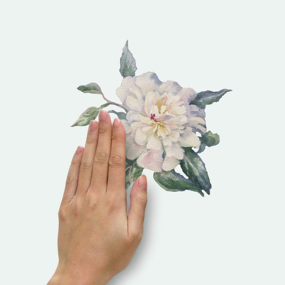 White and Pink Floral Bouquet Peel and Stick Giant Wall Decals Wall Decals RoomMates   