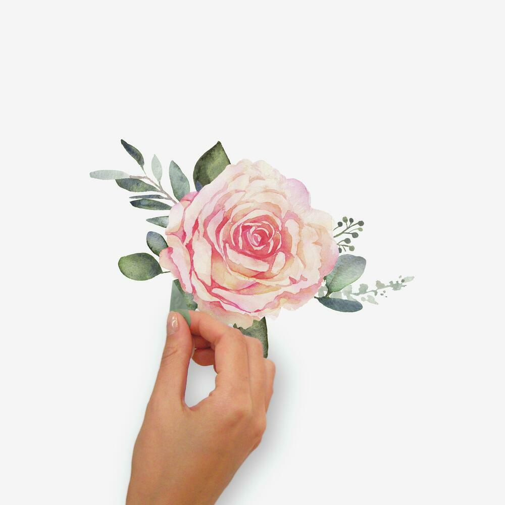 Pink Roses Peel and Stick Giant Wall Decals Wall Decals RoomMates   