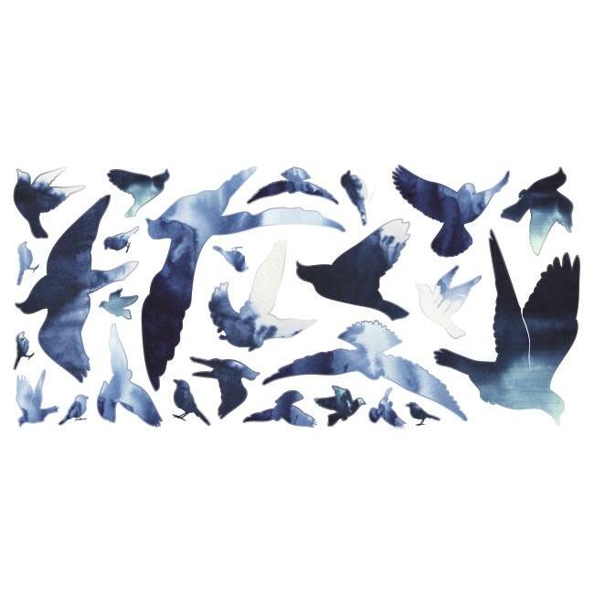 Birds in Flight Peel and Stick Giant Wall Decals Wall Decals RoomMates   