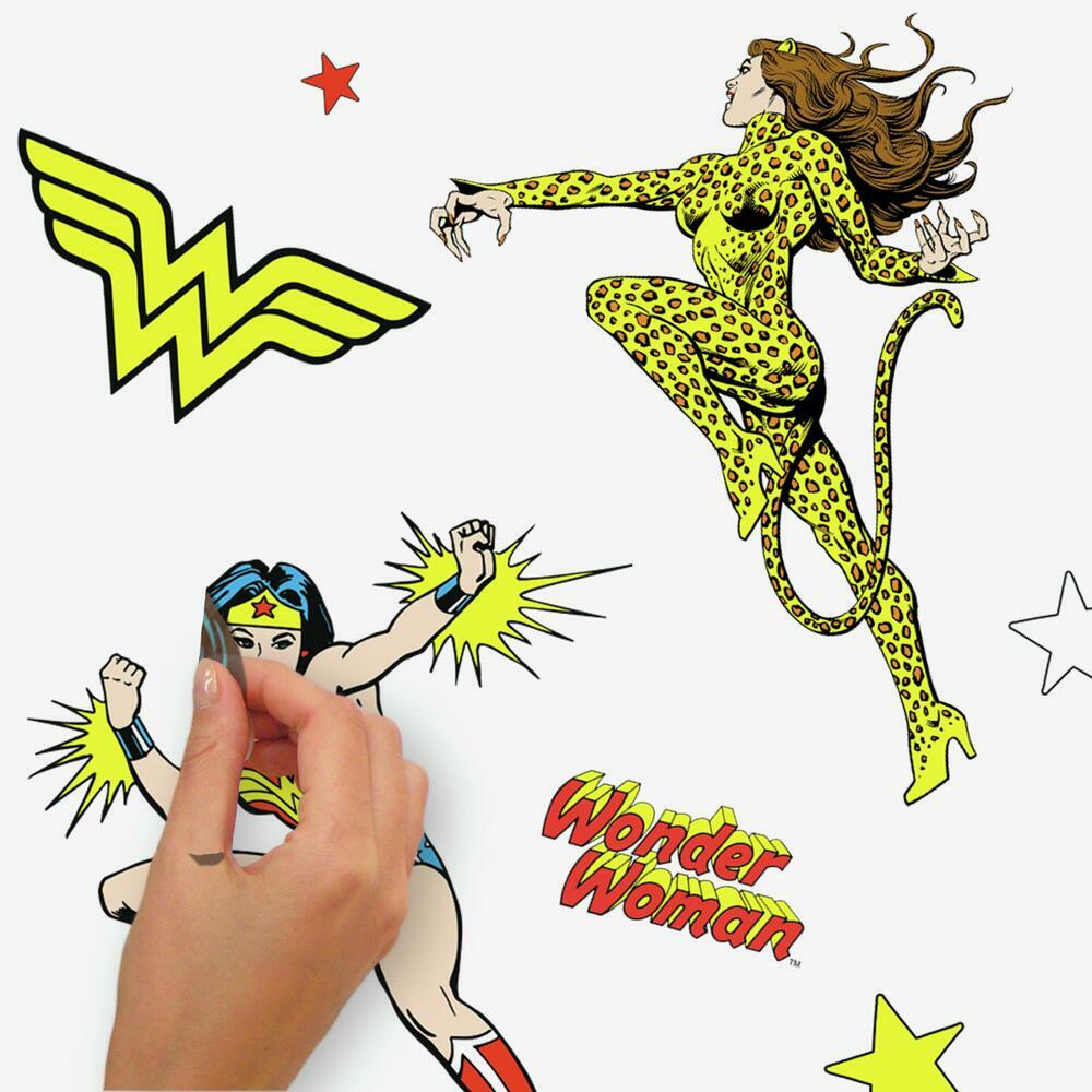 Wonder Woman Cartoon Peel and Stick Wall Decals Wall Decals RoomMates   
