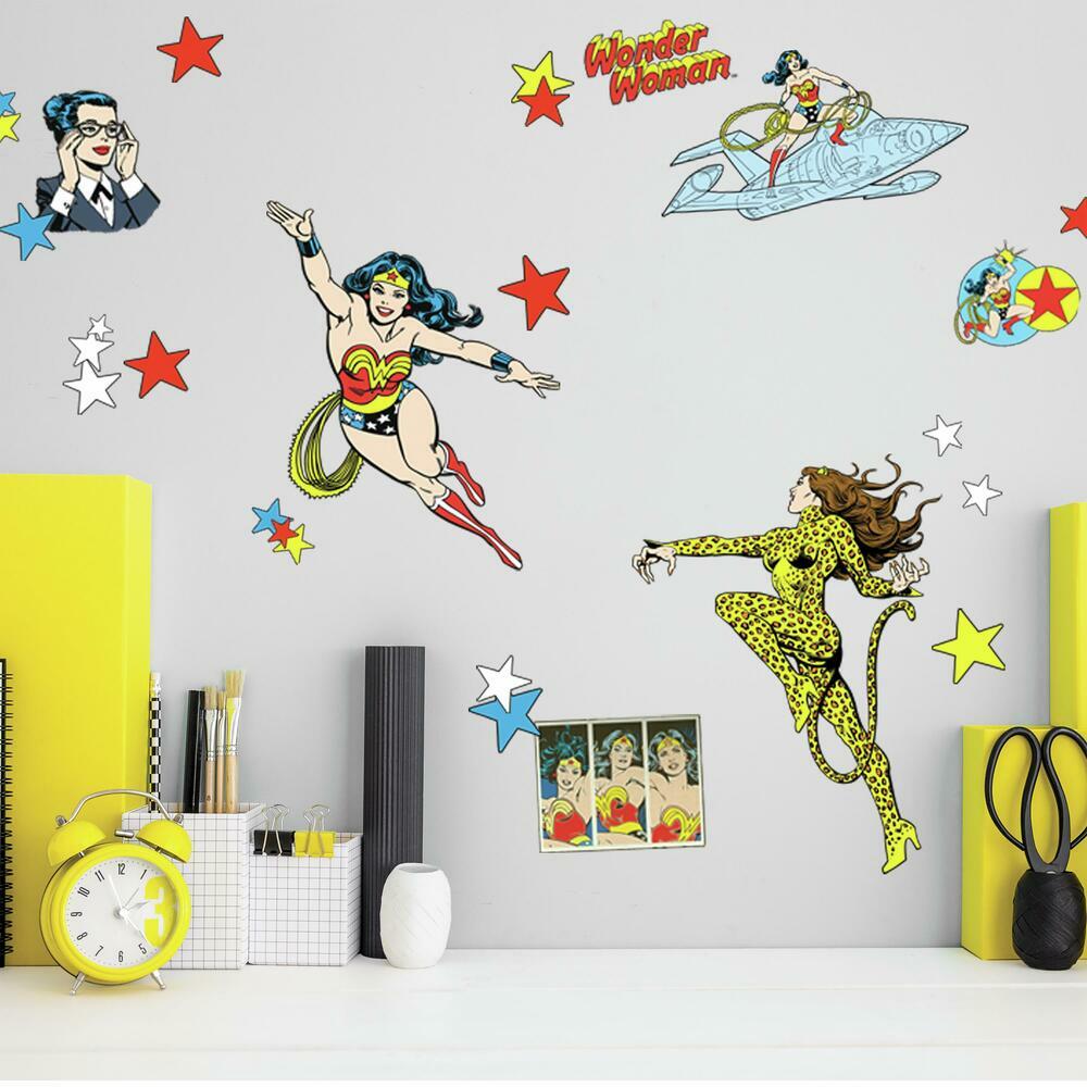 Wonder Woman Cartoon Peel and Stick Wall Decals Wall Decals RoomMates   