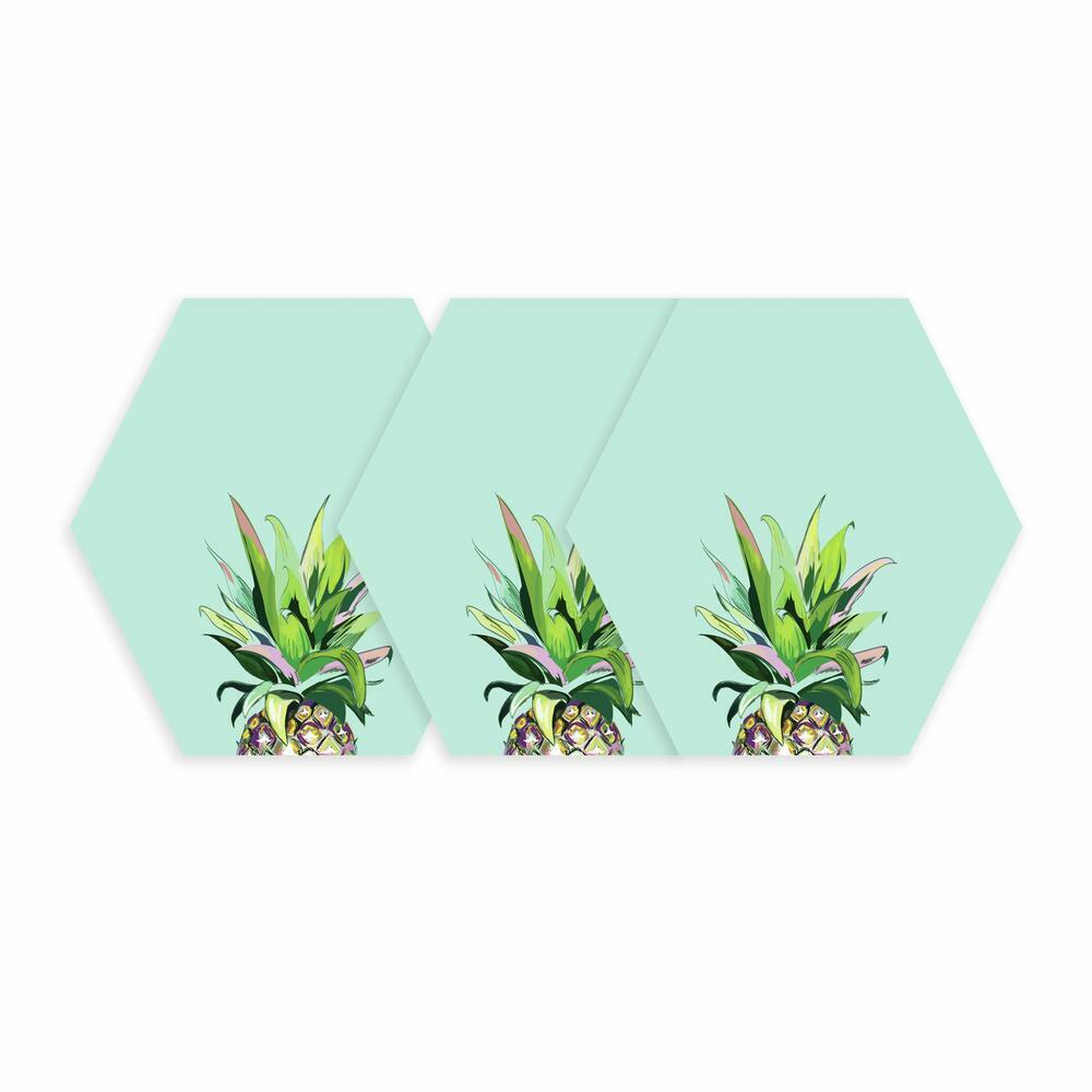 Pineapple Crown Dry Erase Hexagon Peel and Stick Wall Decals Wall Decals RoomMates   