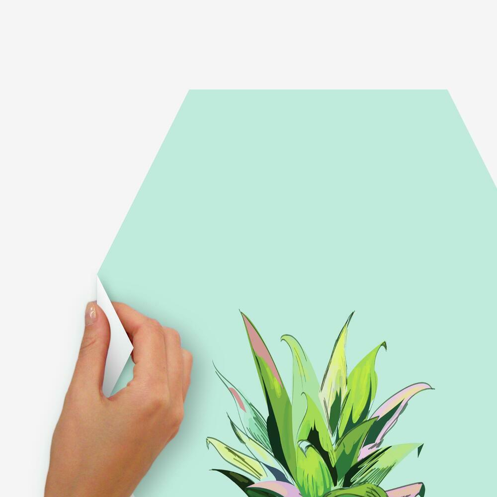 Pineapple Crown Dry Erase Hexagon Peel and Stick Wall Decals Wall Decals RoomMates   