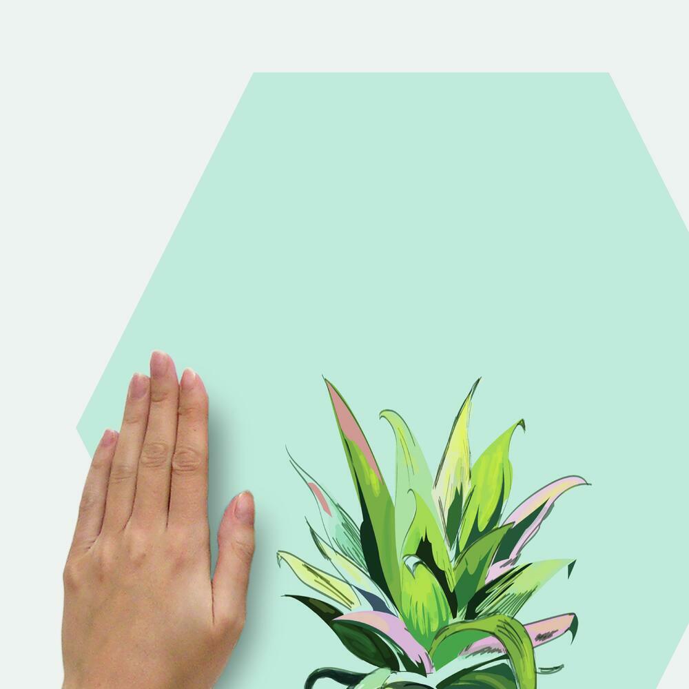 Pineapple Crown Dry Erase Hexagon Peel and Stick Wall Decals Wall Decals RoomMates   