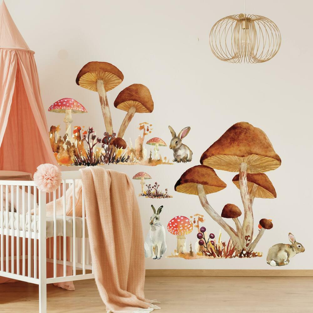 Mushroom Giant Peel and Stick Wall Decals Wall Decals RoomMates   
