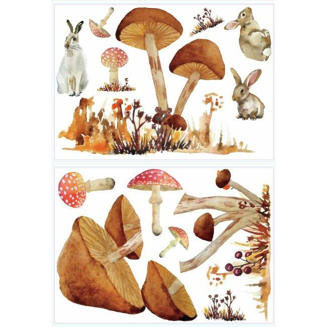 Mushroom Giant Peel and Stick Wall Decals Wall Decals RoomMates   