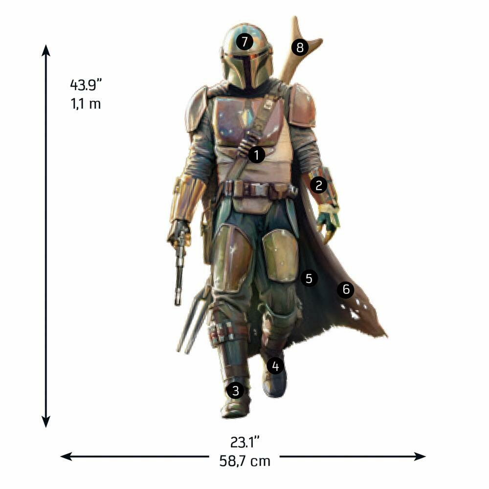 The Mandalorian Peel and Stick Giant Wall Decals Wall Decals RoomMates   