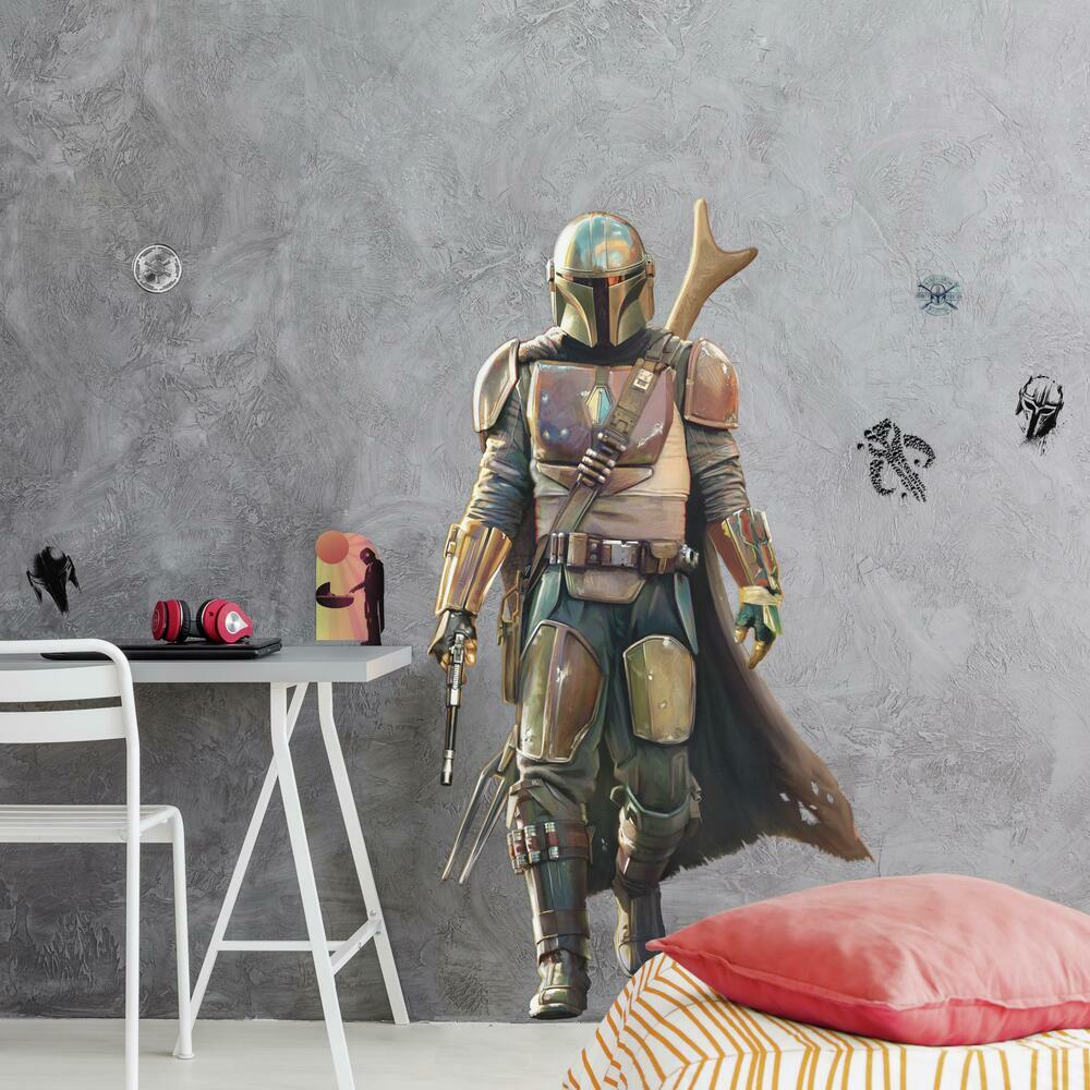 The Mandalorian Peel and Stick Giant Wall Decals Wall Decals RoomMates   