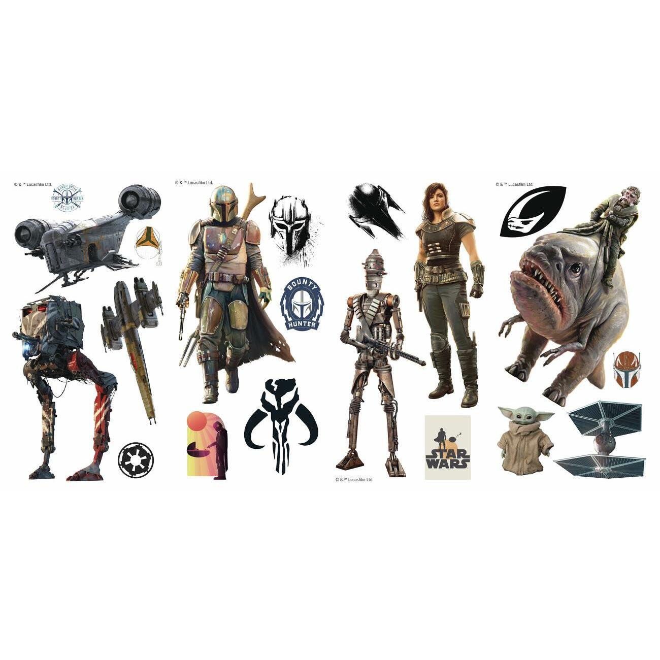 The Mandalorian Peel and Stick Wall Decals Wall Decals RoomMates   