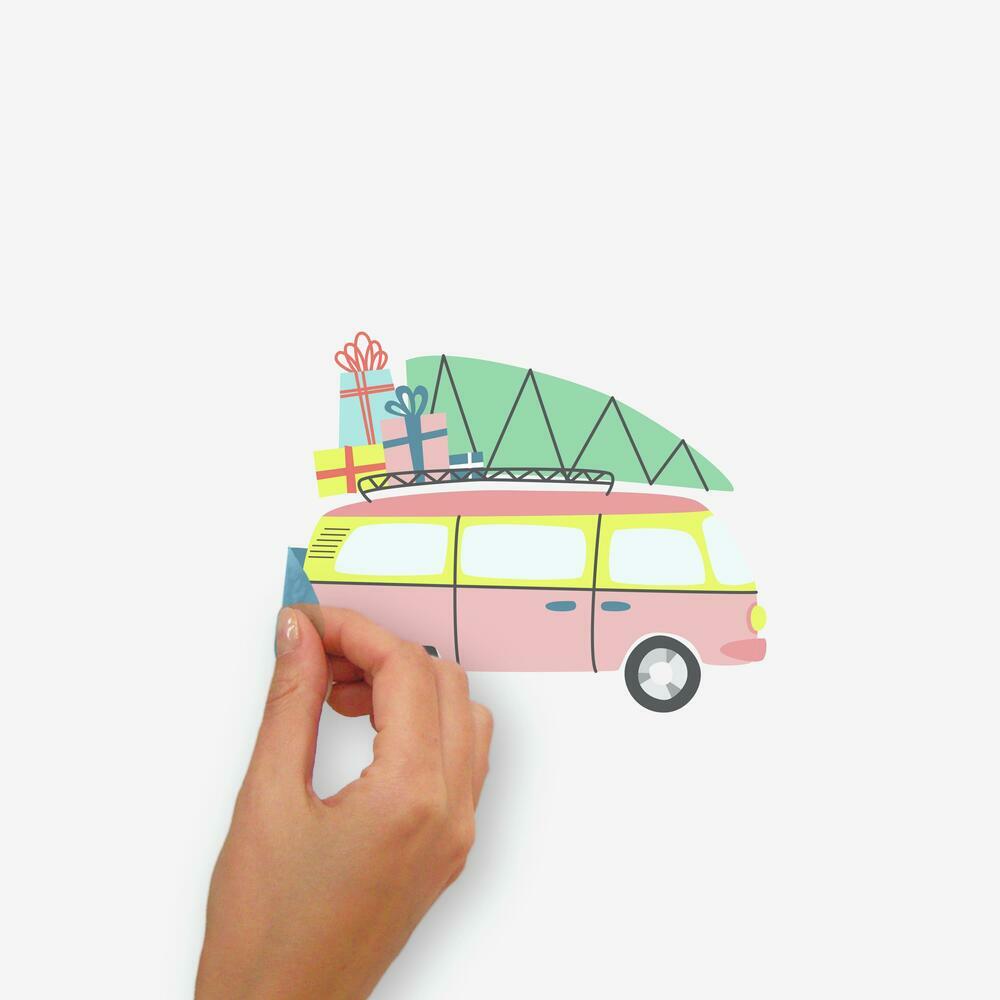 Retro Christmas Cars Peel and Stick Wall Decals Wall Decals RoomMates   