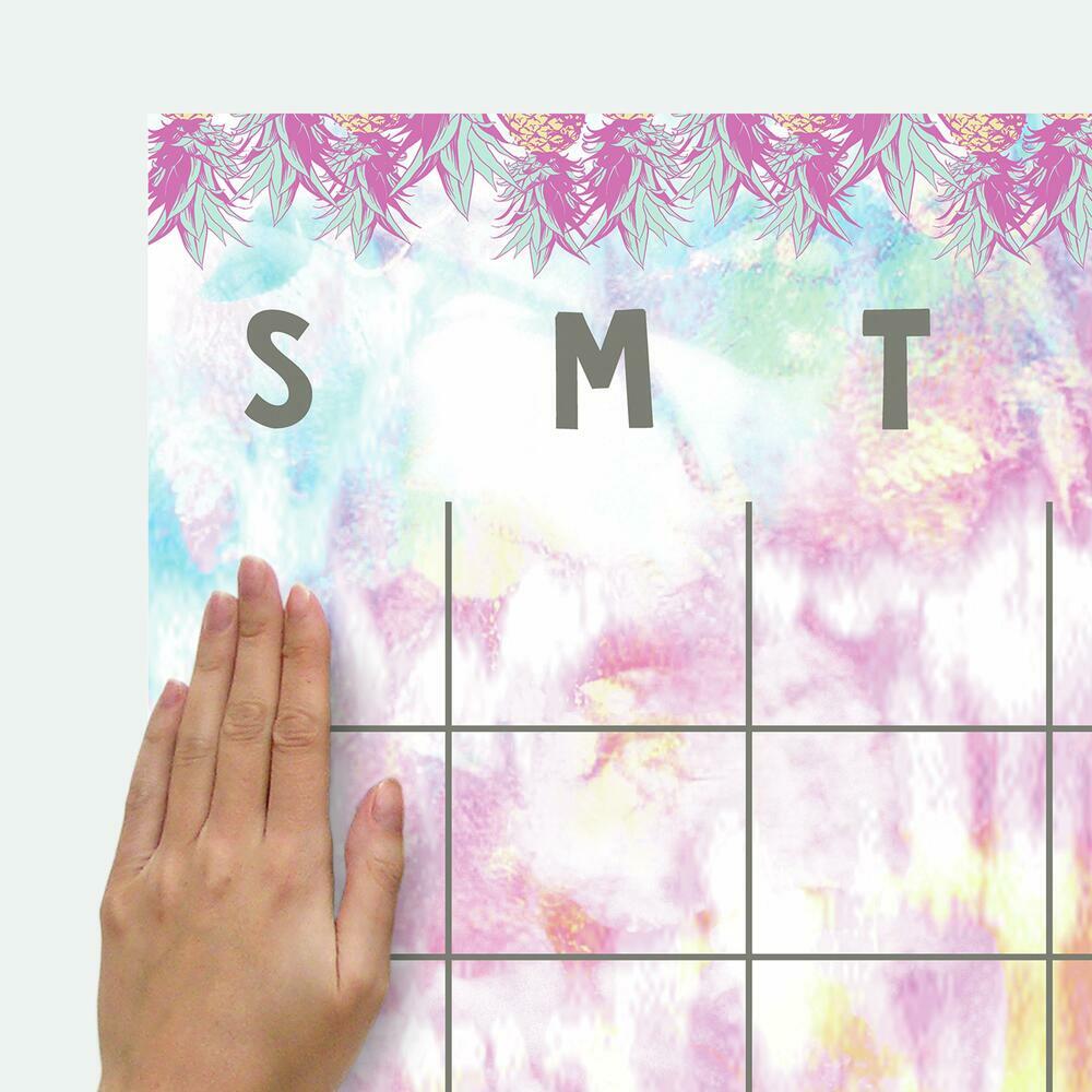 Tie Dye Dry Erase Calendar Peel and Stick Giant Wall Decal Wall Decals RoomMates   