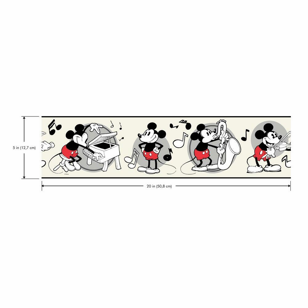 Disney Vintage Mickey Mouse Peel and Stick Border Peel and Stick Borders RoomMates   