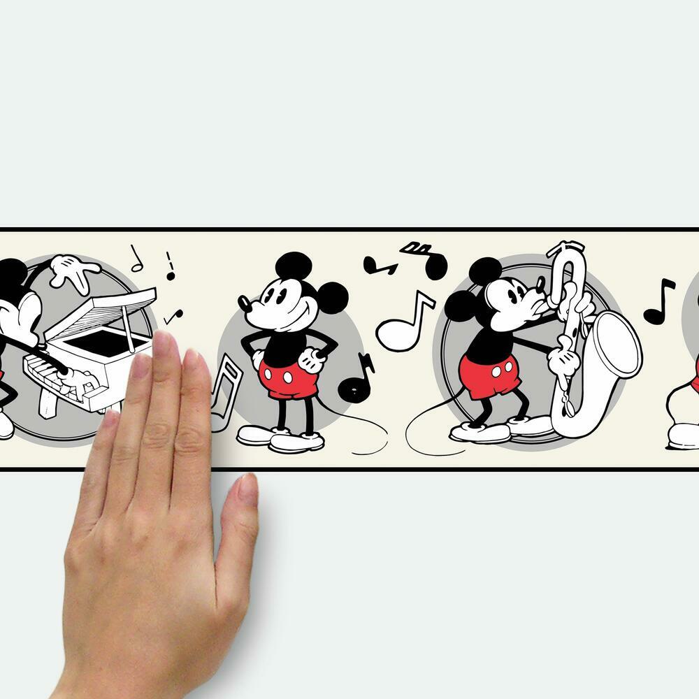 Disney Vintage Mickey Mouse Peel and Stick Border Peel and Stick Borders RoomMates   
