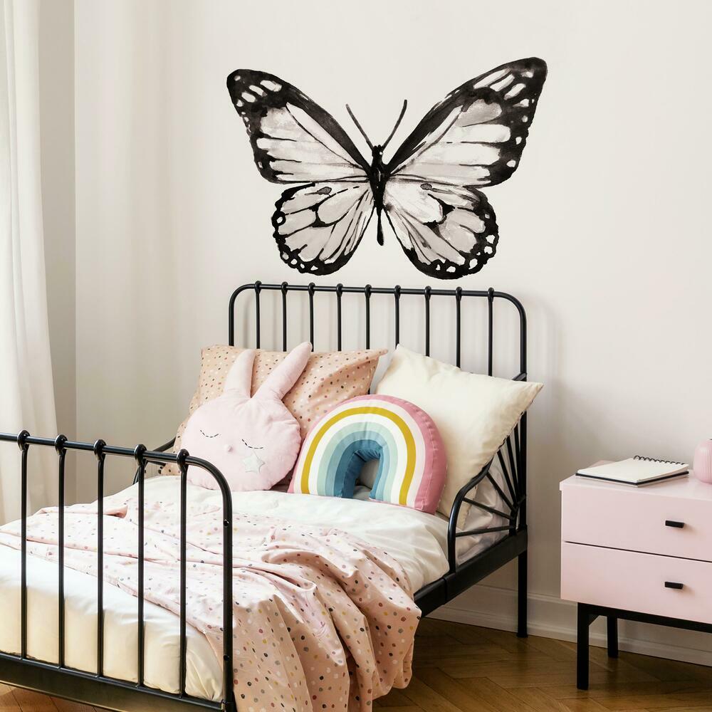 Watercolor Butterfly Peel and Stick Giant Wall Decals Wall Decals RoomMates   