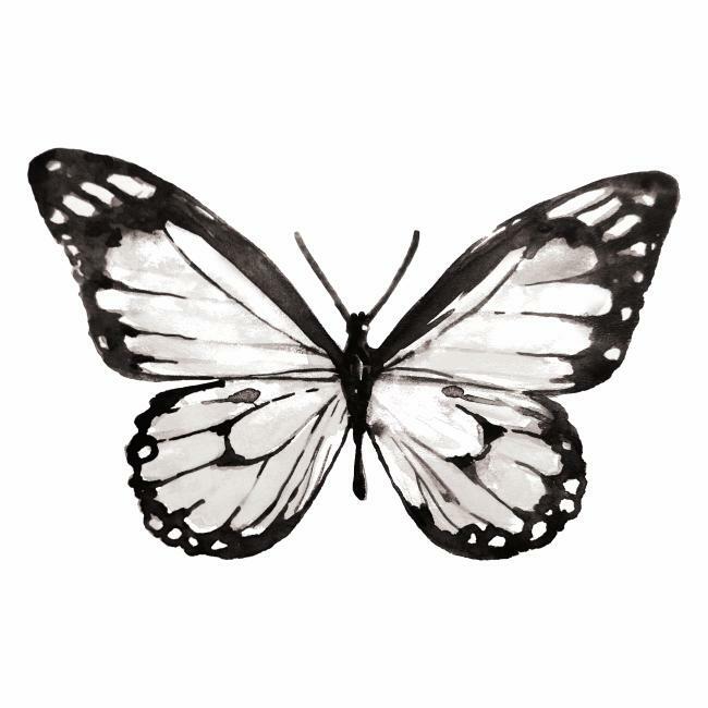 Watercolor Butterfly Peel and Stick Giant Wall Decals Wall Decals RoomMates   