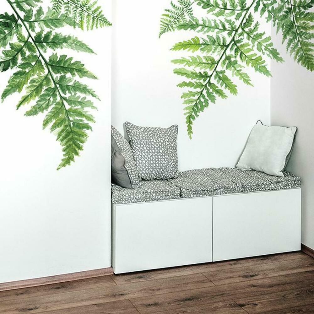 Watercolor Fern Peel and Stick Giant Wall Decals Wall Decals RoomMates   