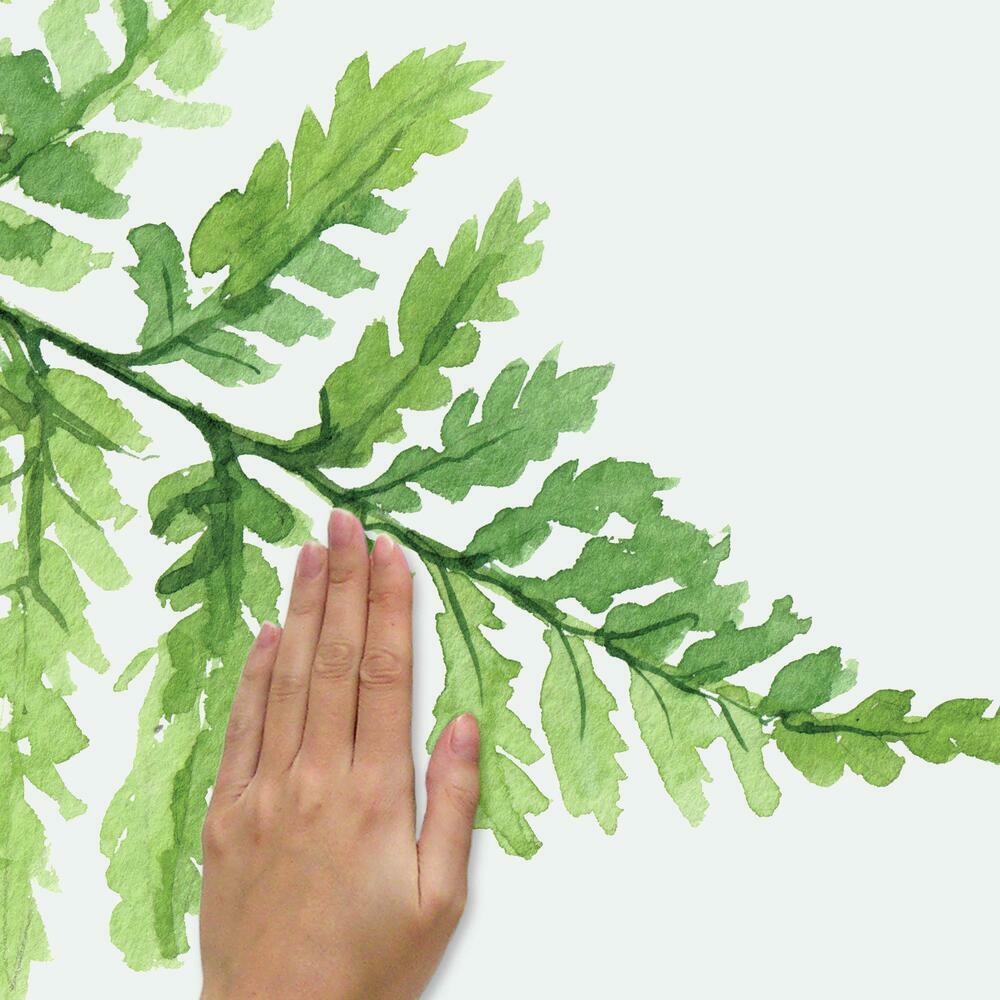 Watercolor Fern Peel and Stick Giant Wall Decals Wall Decals RoomMates   