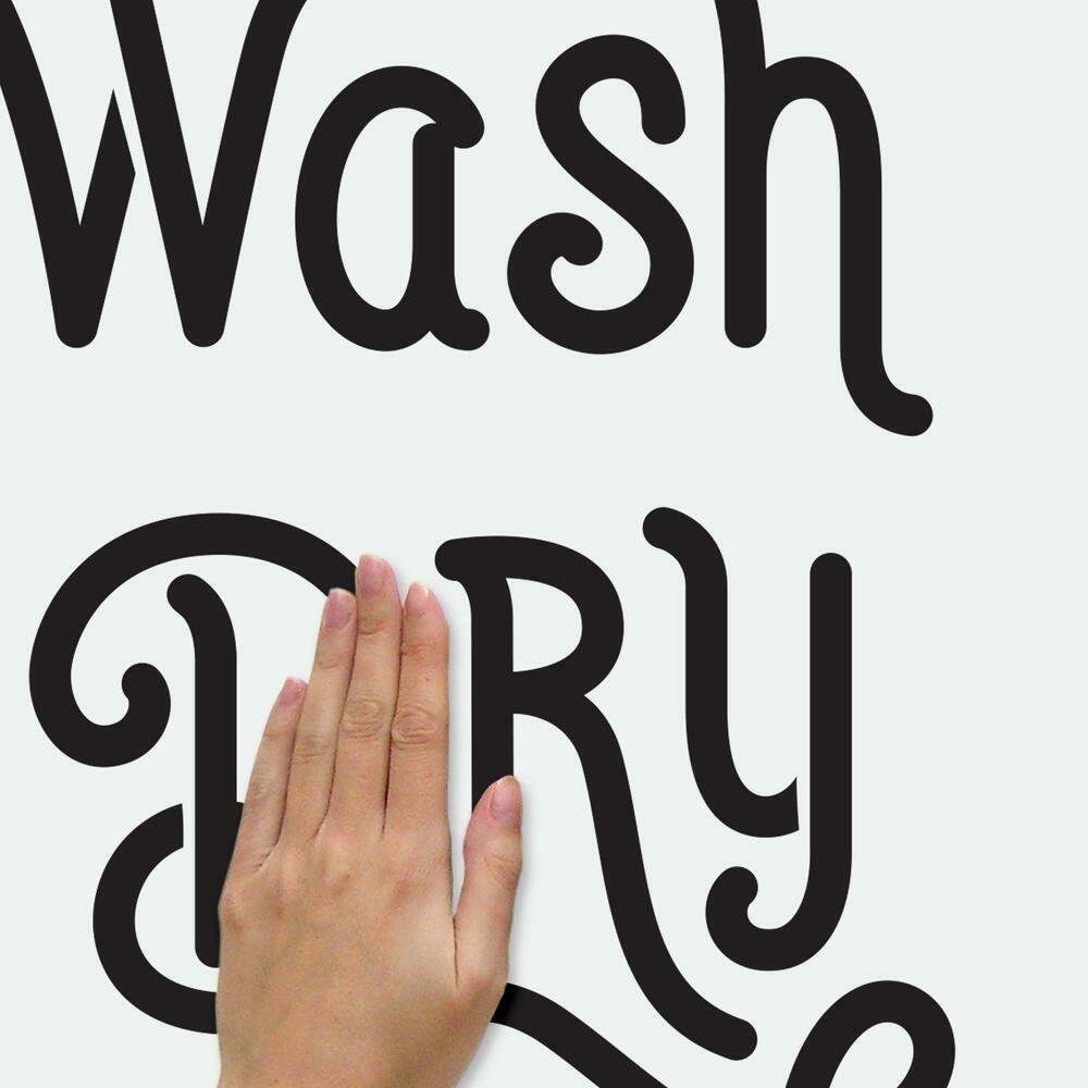Wash Dry Fold Repeat Peel and Stick Wall Decals Wall Decals RoomMates   