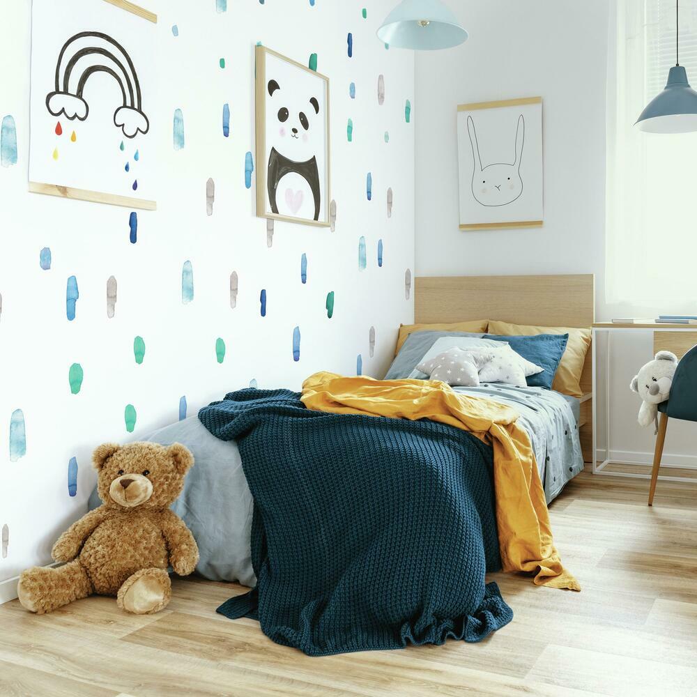 Cool Watercolor Swatch Peel and Stick Wall Decals Wall Decals RoomMates   