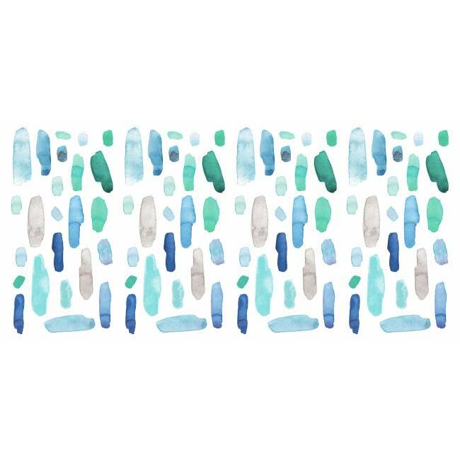 Cool Watercolor Swatch Peel and Stick Wall Decals Wall Decals RoomMates   