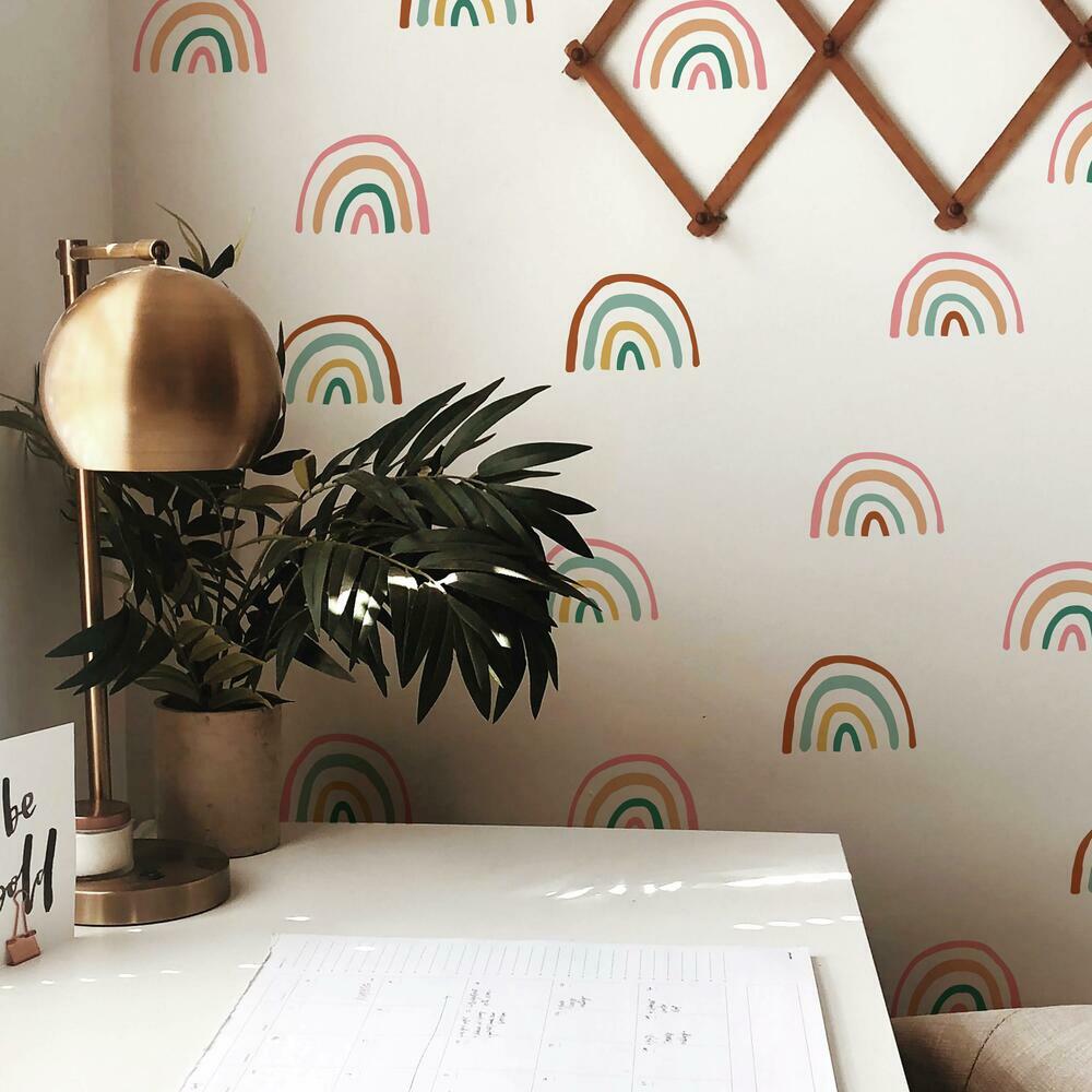 Retro Rainbow Peel and Stick Wall Decals Wall Decals RoomMates   